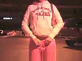 Teen Flashes in airport