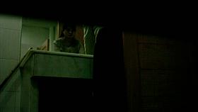 Long dark haired Asian babe with a large pussy takes a piss porno