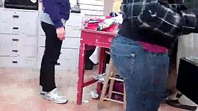 Nice bubble butt & ass in tight jeans