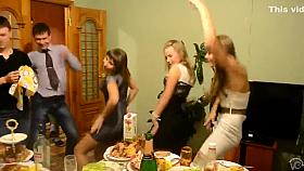 Three delicious lasses get really crazy at a party