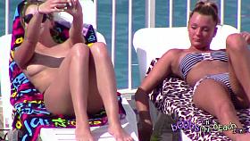 Big Blonde Tits by The Pool - Sexy Selfie time babe xxx