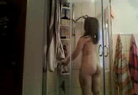 sweet babe take a shower