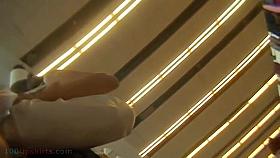 Upskirt legs and white panty view here