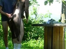 Amateur redhead sucks dick and gets screwed in the woods