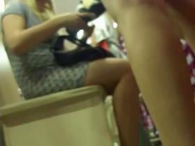 Real public upskirt blonde chick video