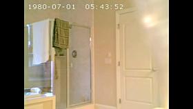 College girlfriend taking a shower