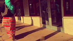 hijab wife big ass walking in street