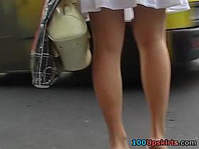 White pants up white petticoat