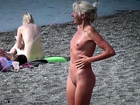 Undressed beach flirting