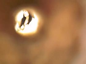 Voyuer young woman in changing room