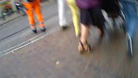 TEEN STREET ASS IN DENIM SHORT SHORTS