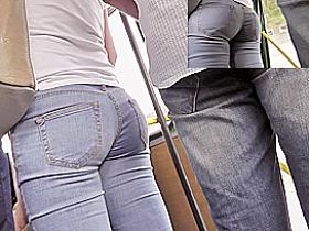 Palatable built wazoo in constricted jeans