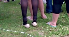 Candid Nylon Soles With Cream Flats PT 2