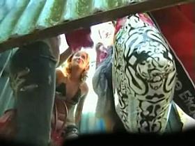 Beach voyeur hunter shoots girls changing in the cabin