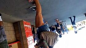 Nice ass and legs in shorts.