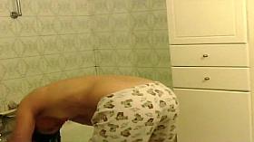 Teen girl filmed as she dries hair