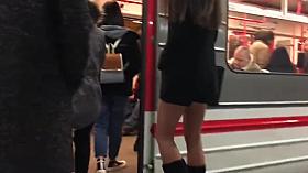 Thin Pantyhose on sexy long legs.