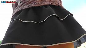 Exceedingly enticing view up petticoat