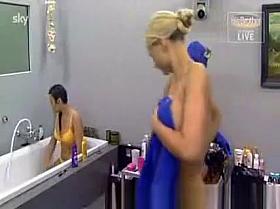 Nude girls in big brother bathroom