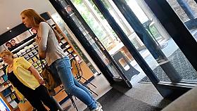 Gorgeous teen at pharmacy