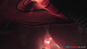 Hot candid upskirt vid shows amazing flabby bum