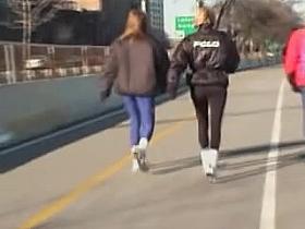 Candid voyeur scenes of wonderful amateur wives running 08h