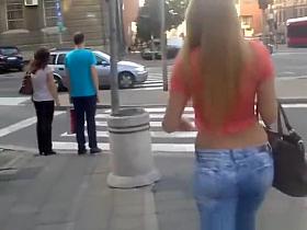 Hot blonde teen with great ass