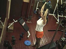 Topless babe in pantyhose