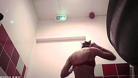 Cutie with a great figure takes a hidden cam shower