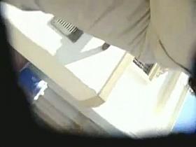 Making an upskirt shot upside-down while on the move