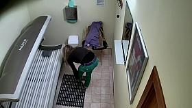 Solarium voyeur - quality clip