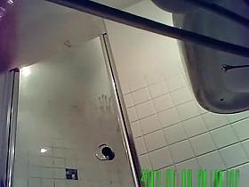 Spy camera catches chick getting out of shower