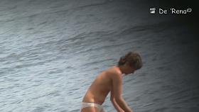 Voyeur beach nudity and topless show with hot girls