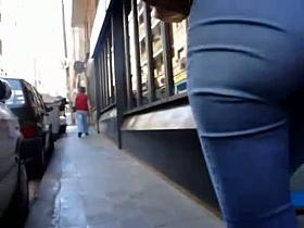 Beautiful round ass walking and arousing