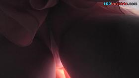 Gal's bubble-ass looks sexy in g-string in upskirt vid