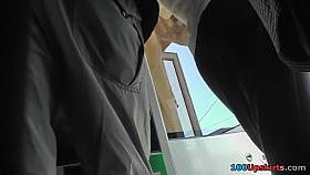 Best upskirt video of a skinny ass bimbo with a thong