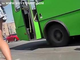 Sexy blonde nice ass upskirted