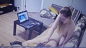 The woman gives massage