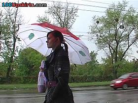 Arousing hose upskirt