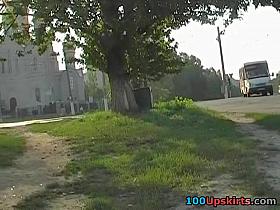 Divine hotty upskirts on the street