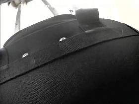 Woman has white panties upskirted