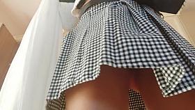 that mischievous! the skirt rises and reveals ...