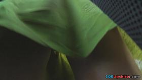 Marvelous upskirt scene presents babe's tasty butt