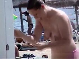 Girl with pointy breasts