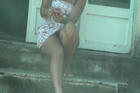 beautiful dress on street