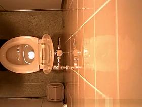 Hidden camera in the public toilet ceiling