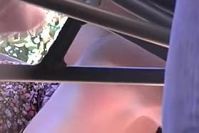 Young chick panty flash at panera