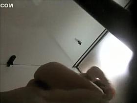 Woman tries on a skintight dress