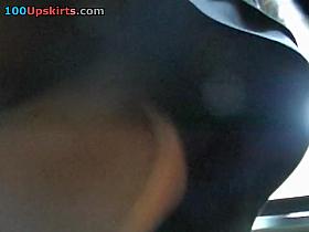 Tights up neat golden-haired's skirts