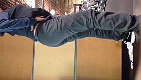 Latina working on her butt cheeks #1